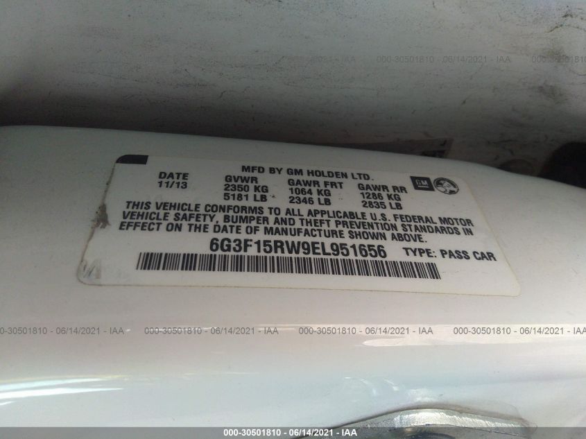 2014 CHEVROLET SS 6G3F15RW9EL951656