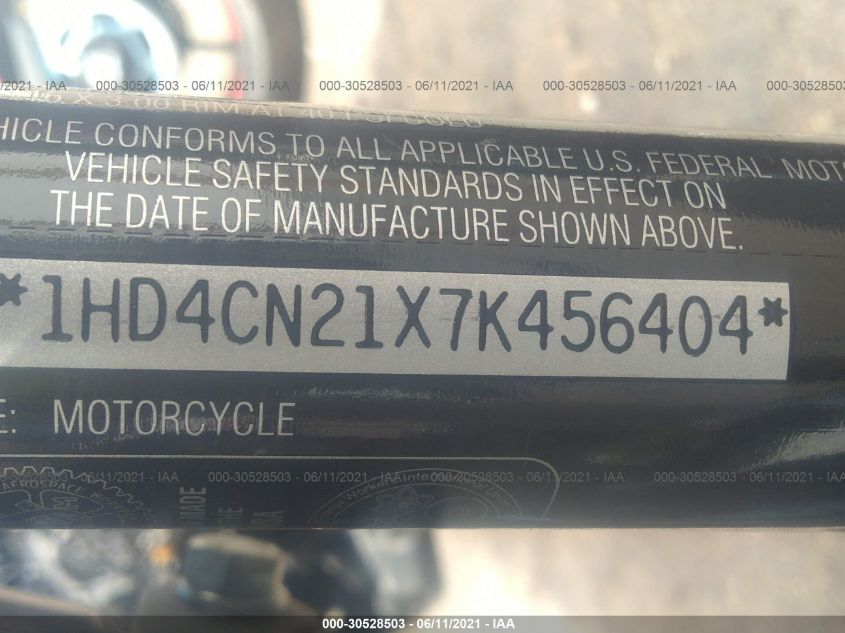 2007 HARLEY-DAVIDSON XL883 1HD4CN21X7K456404