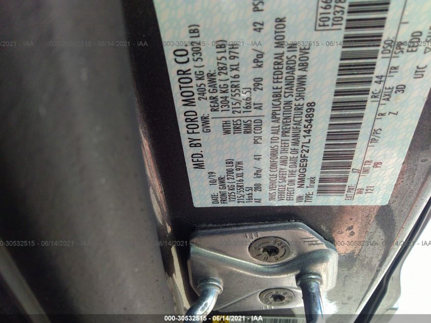 2020 FORD TRANSIT CONNECT WAGON XLT NM0GE9F27L1454898