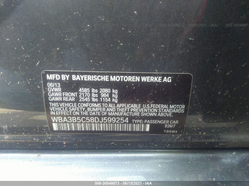 2013 BMW 3 SERIES 328I XDRIVE WBA3B5C58DJ599254