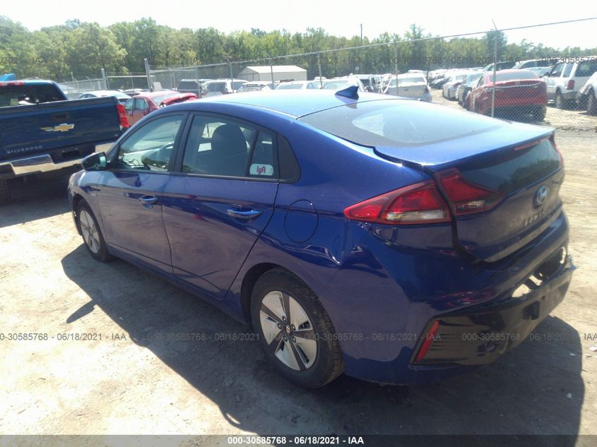 2019 HYUNDAI IONIQ HYBRID BLUE KMHC65LC7KU178929