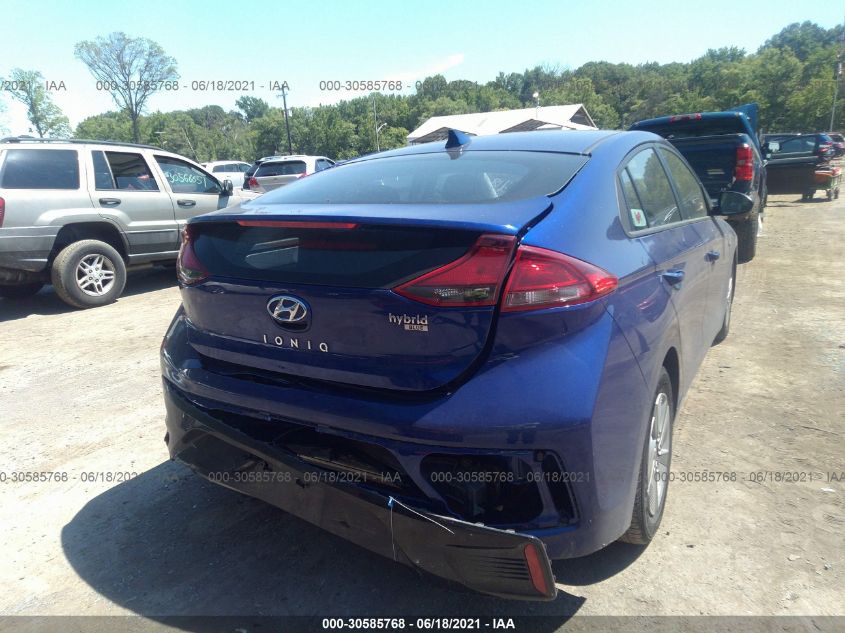 2019 HYUNDAI IONIQ HYBRID BLUE KMHC65LC7KU178929