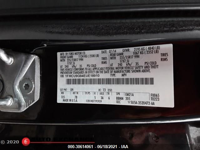 2014 FORD ESCAPE SE 1FMCU9G94EUE18910