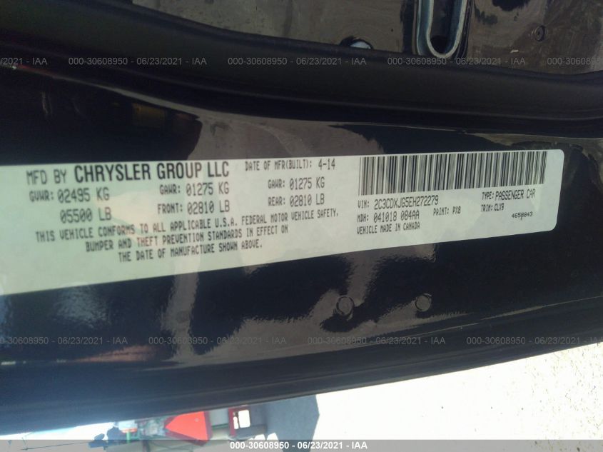 2014 DODGE CHARGER SXT PLUS 2C3CDXJG5EH272279