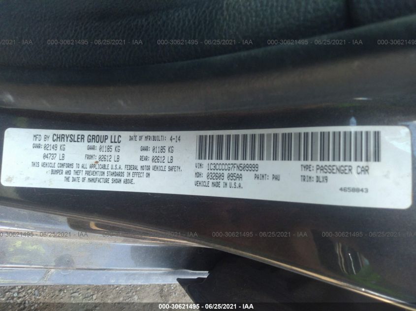2015 CHRYSLER 200 C 1C3CCCCG7FN509999