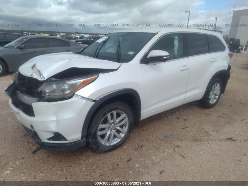 2015 TOYOTA HIGHLANDER LE 5TDZARFH2FS014512