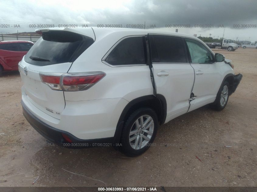 2015 TOYOTA HIGHLANDER LE 5TDZARFH2FS014512