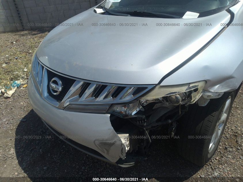 VIN: JN8AZ18U49W008155 NISSAN MURANO 2009 SILVER Photo 10