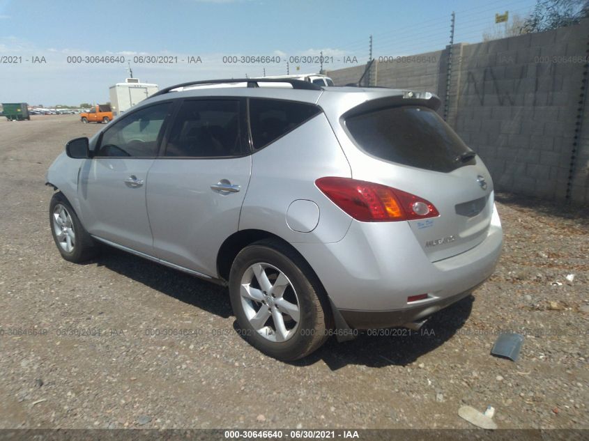 VIN: JN8AZ18U49W008155 NISSAN MURANO 2009 SILVER Photo 3