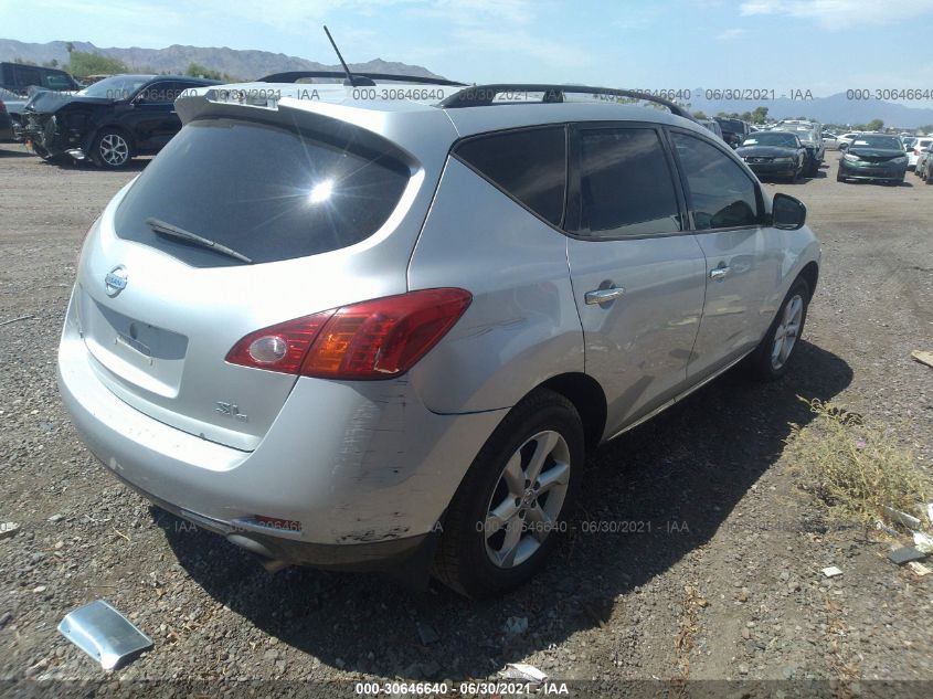 VIN: JN8AZ18U49W008155 NISSAN MURANO 2009 SILVER Photo 4