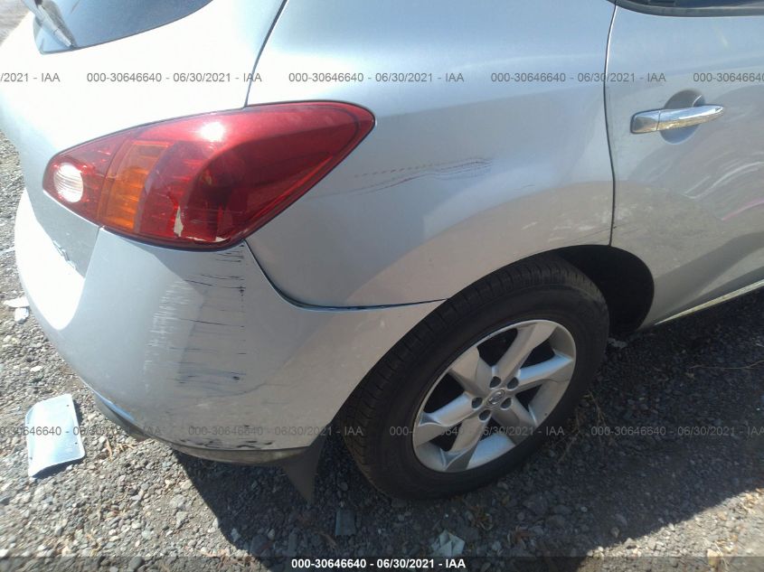 VIN: JN8AZ18U49W008155 NISSAN MURANO 2009 SILVER Photo 5
