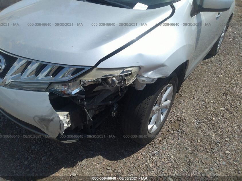 VIN: JN8AZ18U49W008155 NISSAN MURANO 2009 SILVER Photo 6