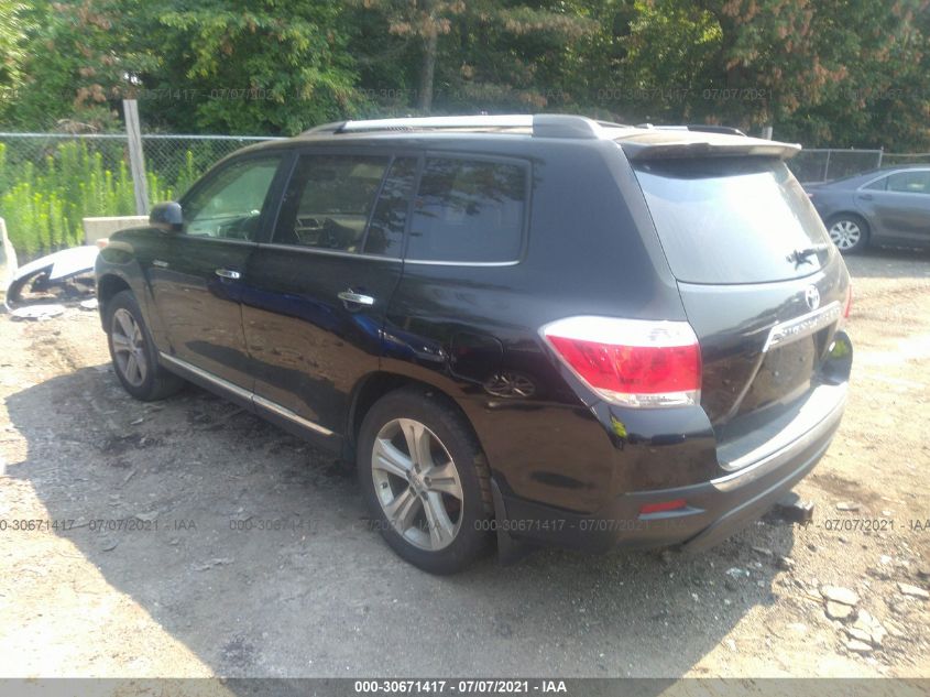 2013 TOYOTA HIGHLANDER LIMITED 5TDDK3EH9DS272660