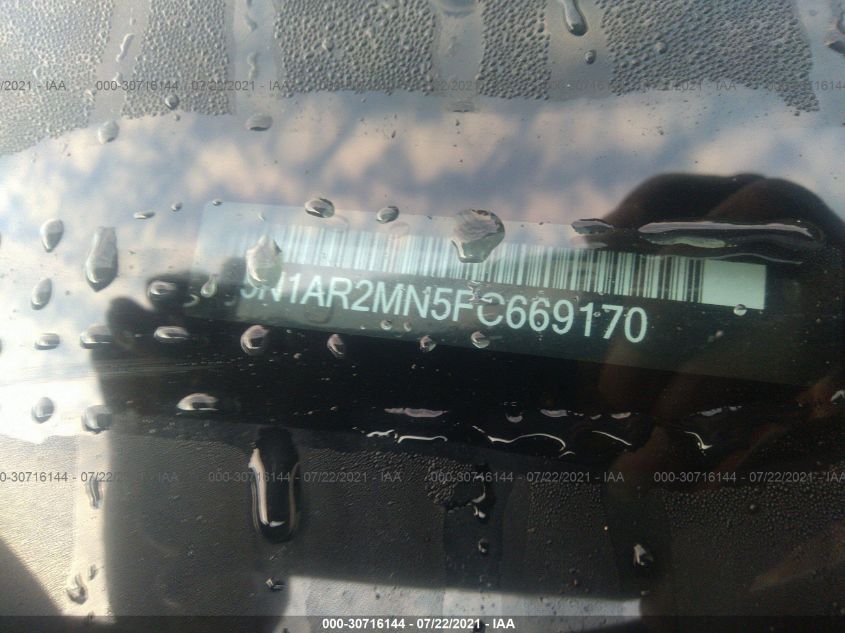 2015 NISSAN PATHFINDER PLATINUM 5N1AR2MN5FC669170