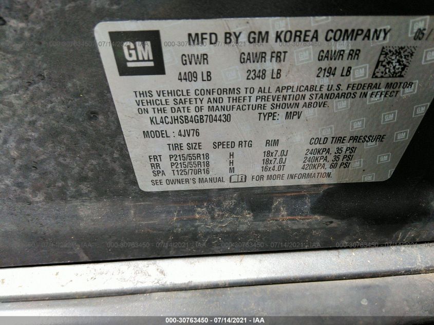 Buick Encore 2016 -auction- 8