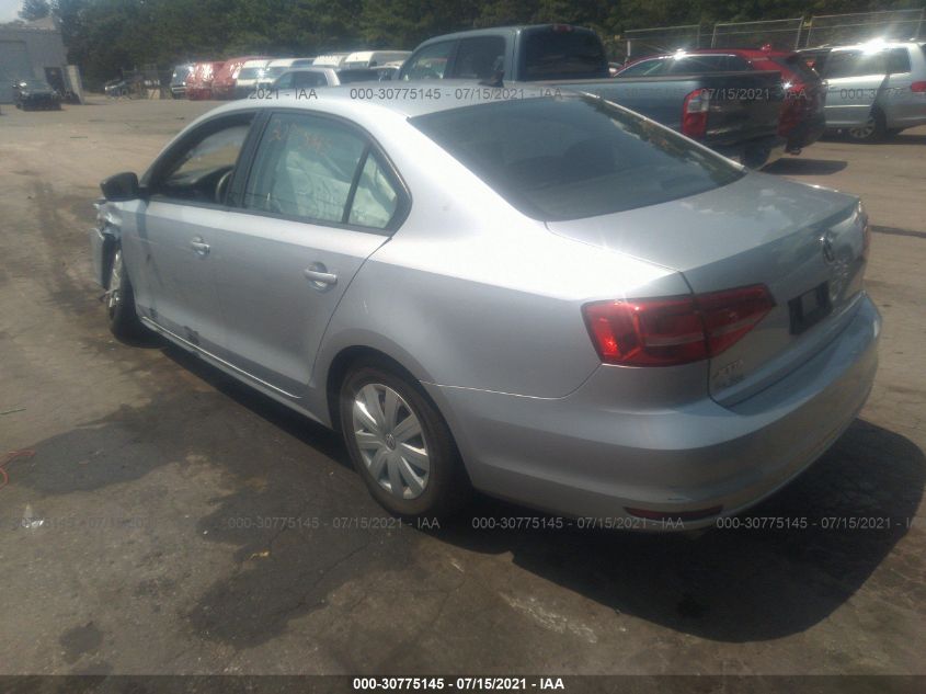 2015 VOLKSWAGEN JETTA SEDAN 2.0L S W/TECHNOLOGY 3VW2K7AJ5FM300798