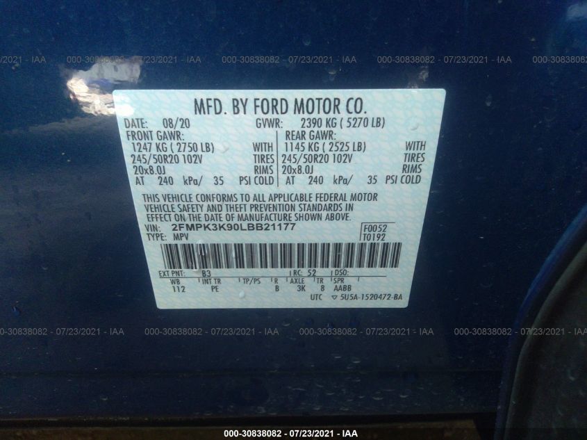 Фото: 2FMPK3K90LBB21177