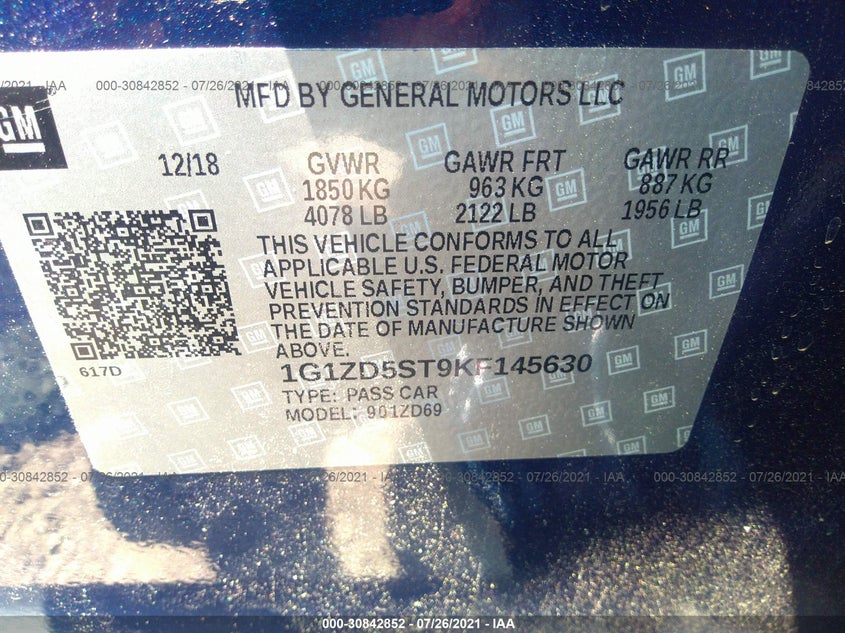 Chevrolet Malibu 2019