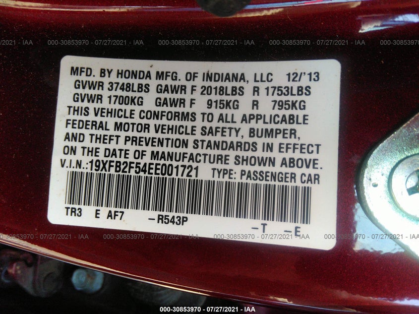 Honda Civic sedan 2014