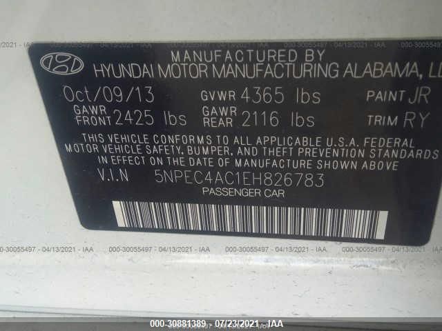 2014 HYUNDAI SONATA LIMITED 5NPEC4AC1EH826783