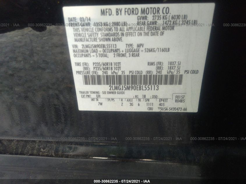 2014 LINCOLN MKT ECOBOOST 2LMGJ5M90EBL55113