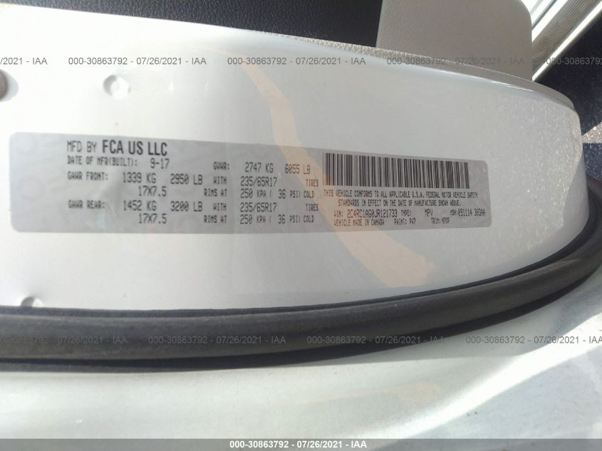 2018 CHRYSLER PACIFICA L 2C4RC1AG0JR121733