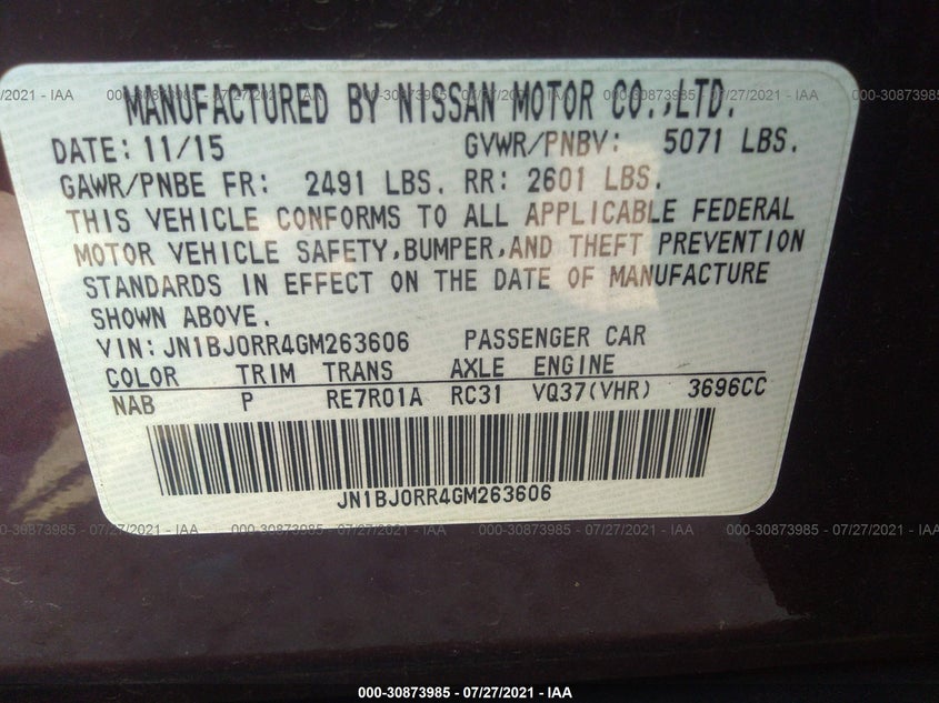 Infiniti Qx50 2016