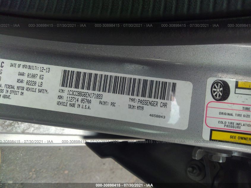 2014 CHRYSLER 200 TOURING 1C3CCBBG6EN171893