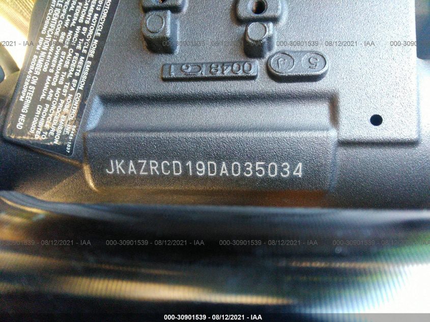 2013 KAWASAKI ZR1000 D JKAZRCD19DA035034