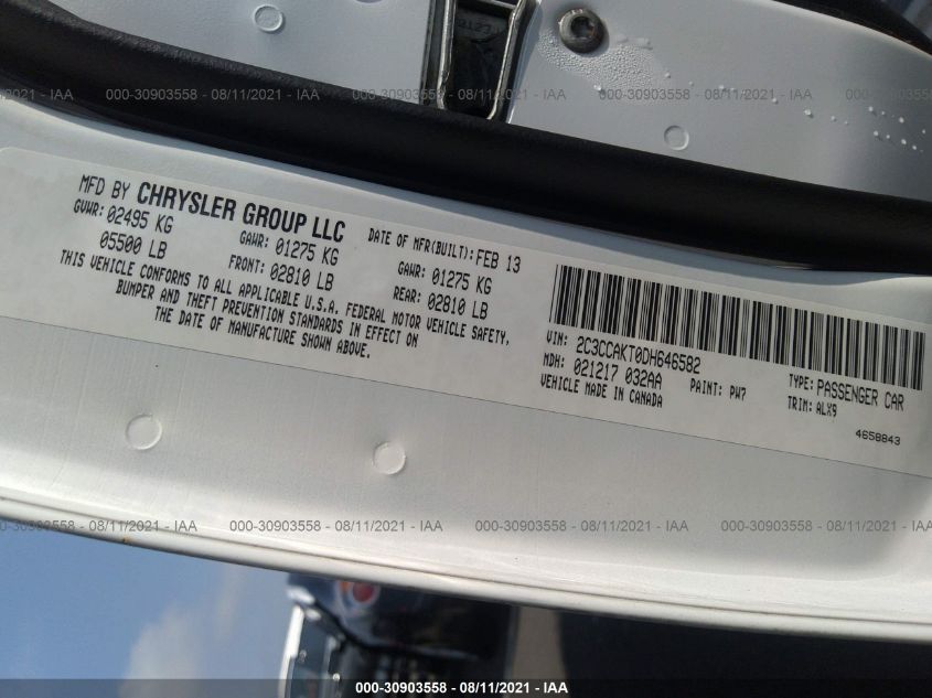 2013 CHRYSLER 300 300C 2C3CCAKT0DH646582
