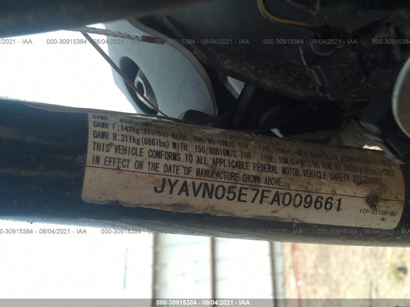 2015 YAMAHA XVS950 CU/CUC JYAVN05E7FA009661