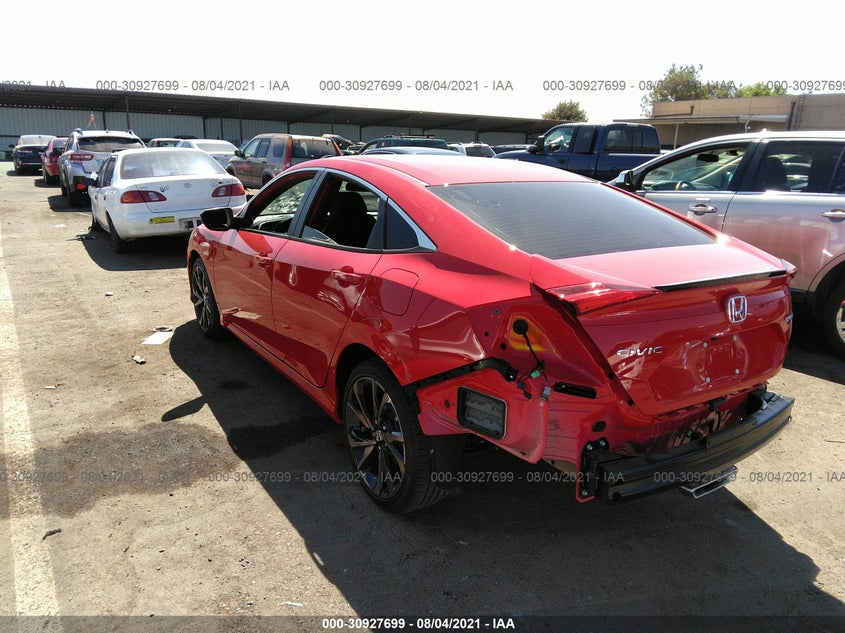 2021 HONDA CIVIC VIN: 2HGFC2F89MH523918