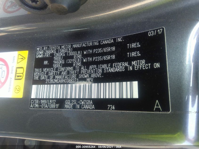 2T2BZMCA8HC088271 Lexus RX350 2017. Фото: 8