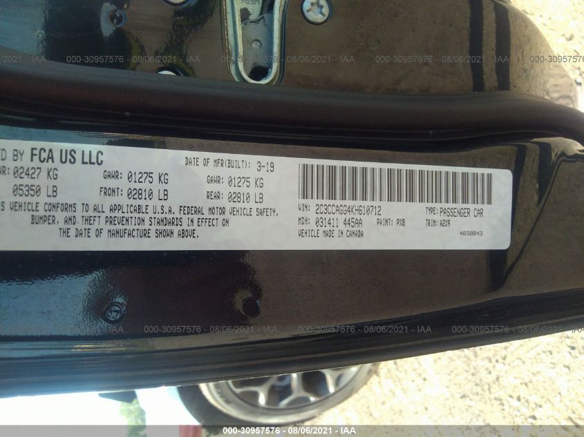 2019 CHRYSLER 300 300S 2C3CCAGG4KH610712