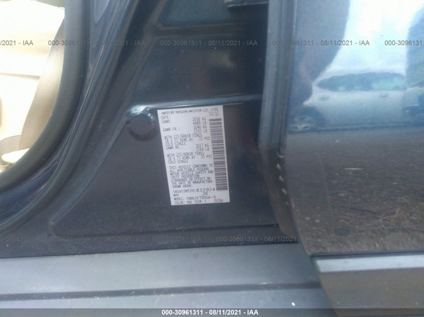 2015 NISSAN ROGUE VIN: 5N1AT2MT2FC832924