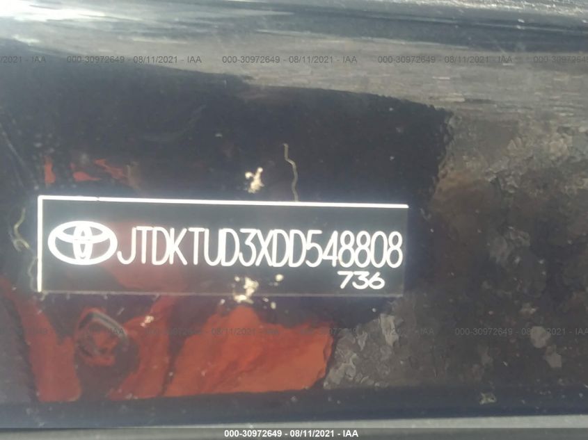 2013 TOYOTA YARIS LE JTDKTUD3XDD548808