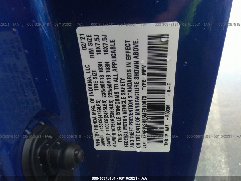 2021 HONDA CR-V EX 7FARW2H55ME010875