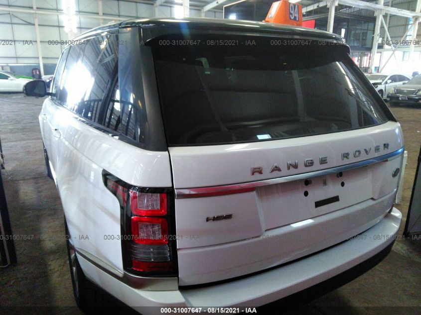 2015 LAND ROVER RANGE ROVER HSE SALGS2VFXFA225510