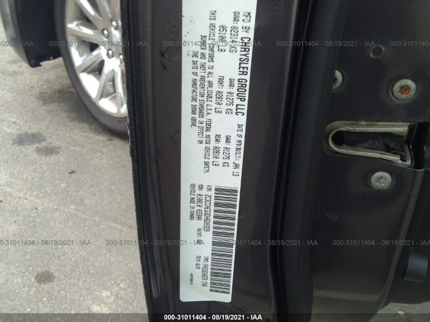 2013 CHRYSLER 300 300C 2C3CCAEG3DH620329