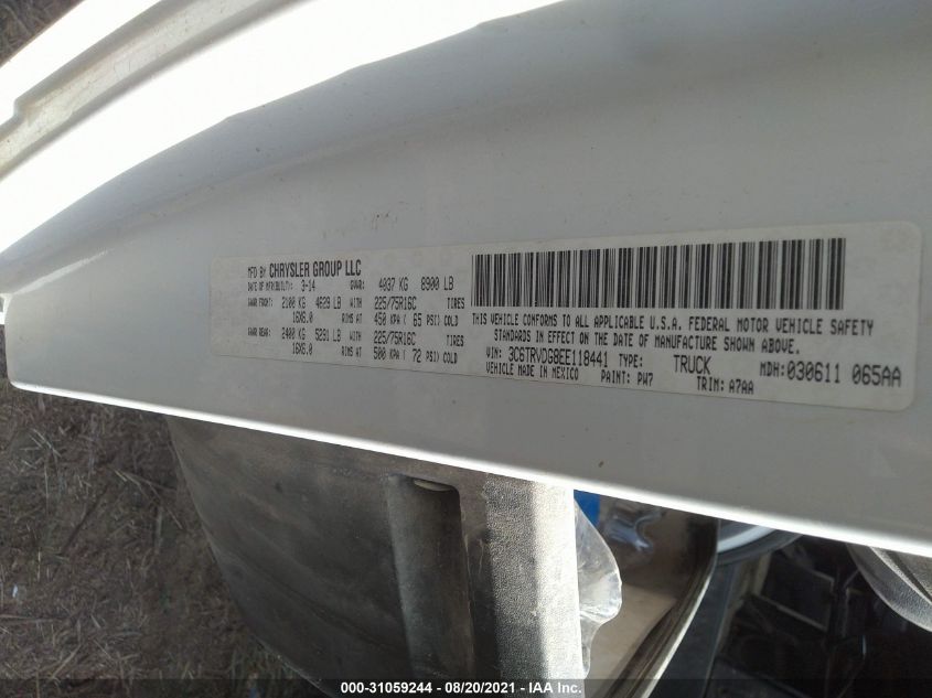 2014 RAM PROMASTER 3C6TRVDG8EE118441