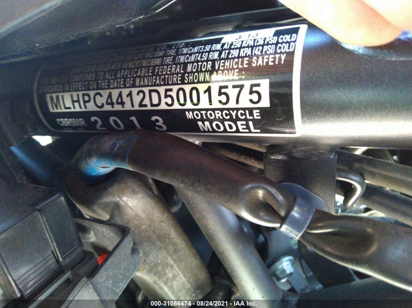 2013 HONDA CBR500 R MLHPC4412D5001575