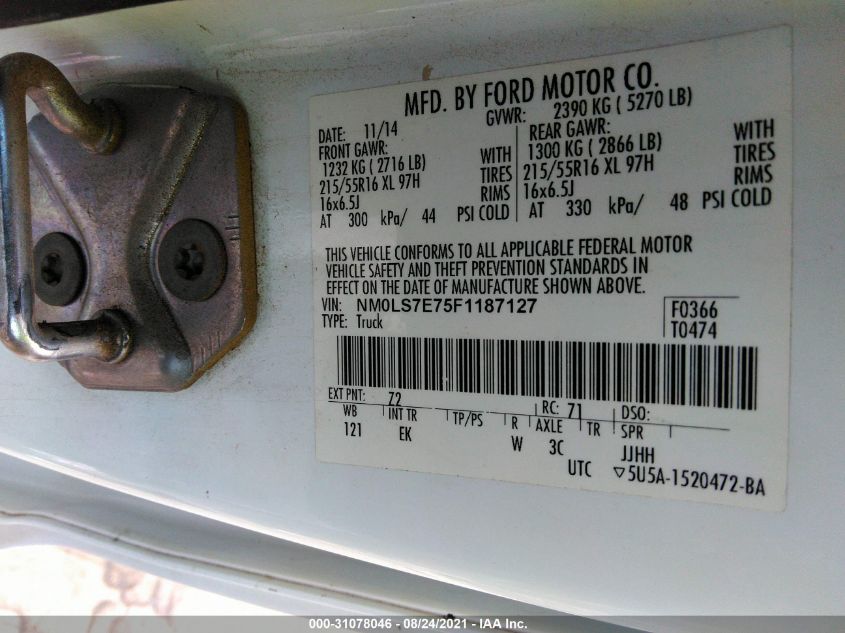 2015 FORD TRANSIT CONNECT XL NM0LS7E75F1187127