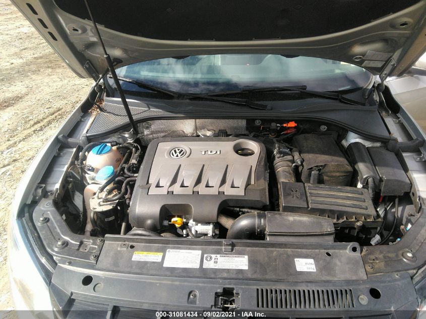 2014 VOLKSWAGEN PASSAT TDI SE W/SUNROOF 1VWBN7A39EC026465