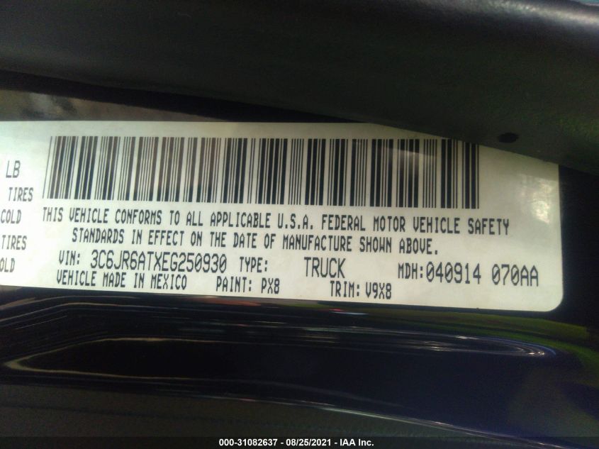 2014 RAM 1500 EXPRESS 3C6JR6ATXEG250930