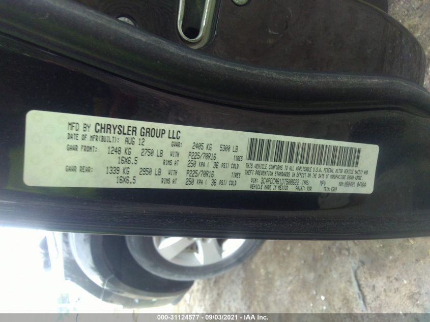 2013 DODGE JOURNEY SE 3C4PDCAB1DT508622