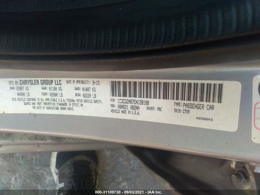 2014 DODGE AVENGER SE 1C3CDZAB7EN128188