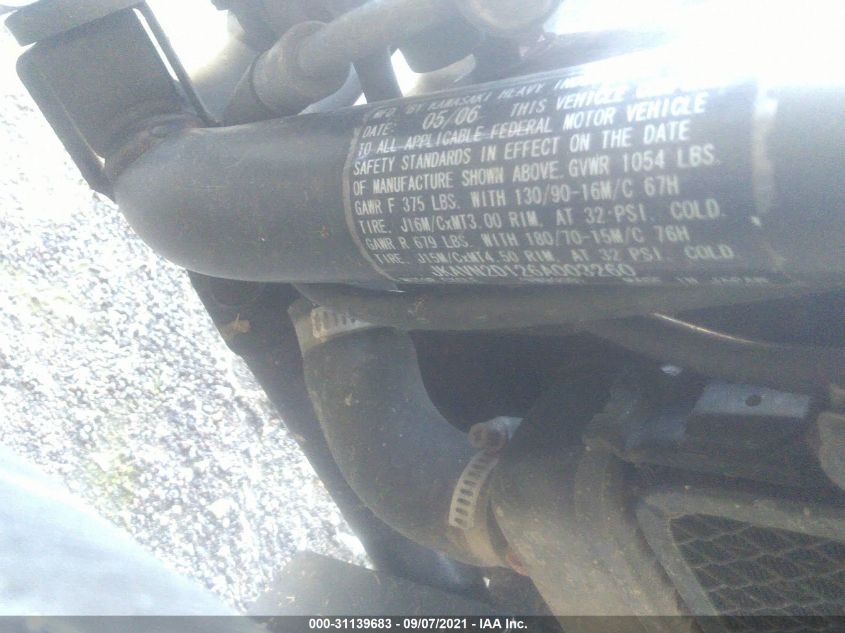 2006 KAWASAKI VN900 D JKAVN2D126A003260