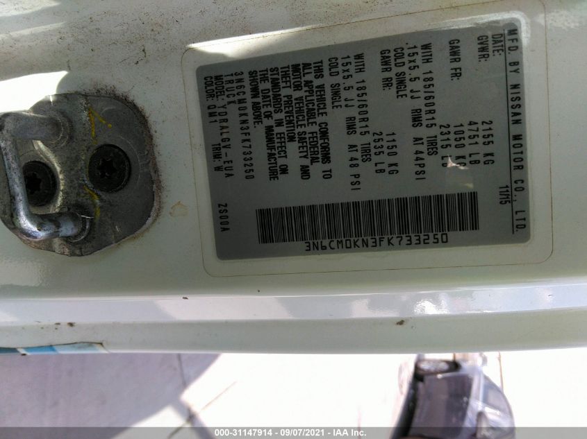2015 NISSAN NV200 SV 3N6CM0KN3FK733250