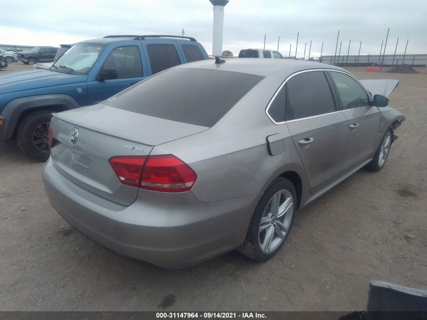 2014 VOLKSWAGEN PASSAT TDI SE W/SUNROOF 1VWBN7A35EC076585