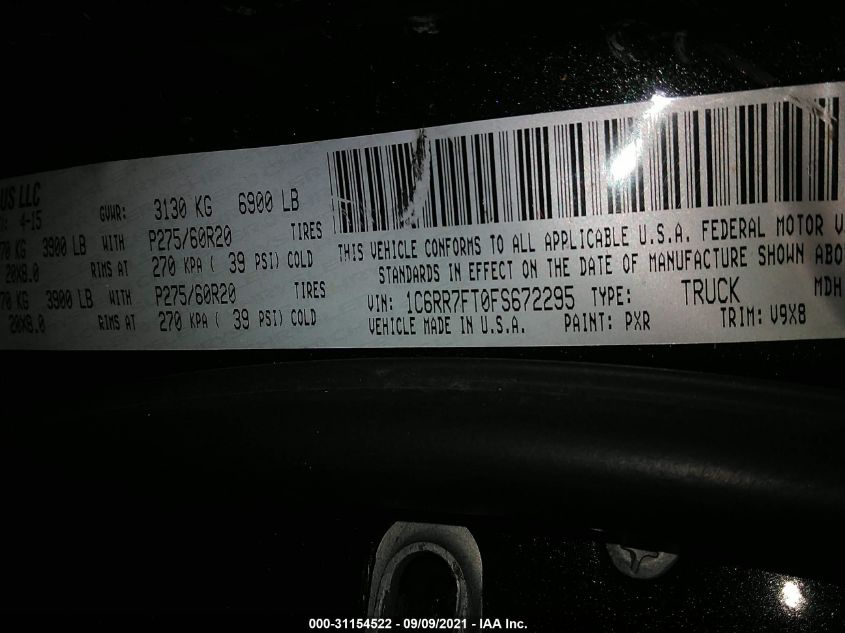 2015 RAM 1500 EXPRESS 1C6RR7FT0FS672295